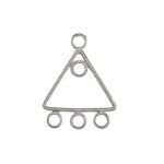 Sterling Silver Triangle Chandelier with 3 Rings