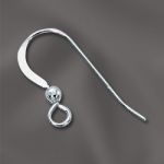 Silver Filled Ear Wire Flat with 2.5mm Ball - .028"/.7mm/21GA
