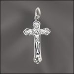 Sterling Silver Crucifix Charm - 28X16mm