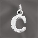 STERLING SILVER CHARM - SMALL C