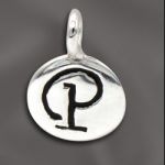 Sterling Silver Charm - 8MM Engraved Disc P